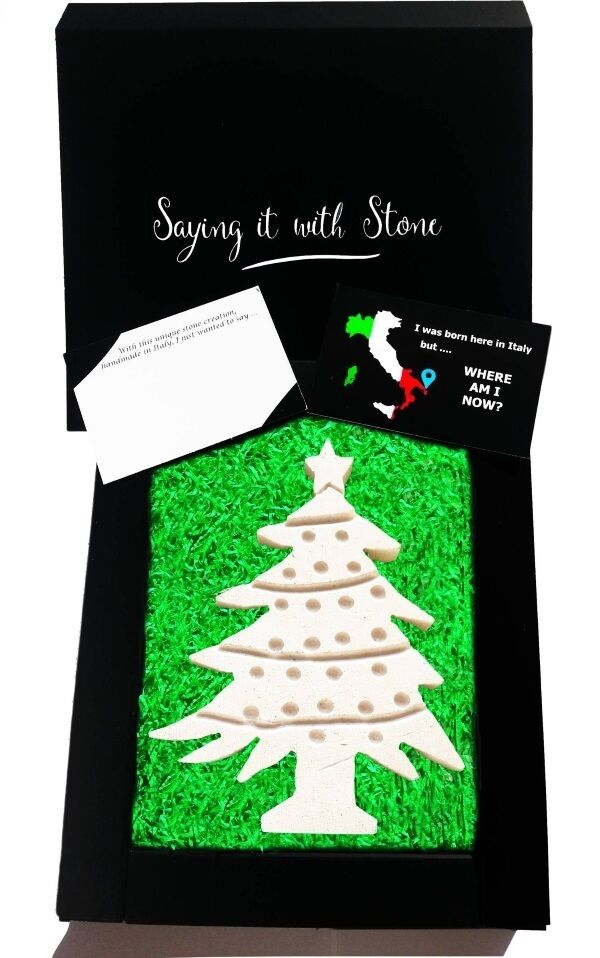 We love when we hear about cool companies here on Wishlist. Rachel McCormack, originally from Templeogue, Dublin, got in contact with us recently to tell us about the artisan company she’s set up with her husband Giovanni in Puglia, Italy. They carve a range of products out of a local limestone that contains precious fossil fragments. They have over 50 designs but we love this limited edition Christmas Tree. Rachel tells me they are only available on Amazon at www.amazon.co.uk/handmade/sayingitwithstone and everything is under €30.