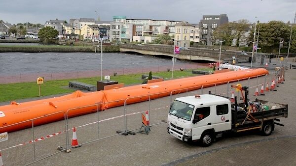 Car park closures, sand bags and Flood Barriers ahead of Storm Lorenzo. Photograph: Hany Marzouk
