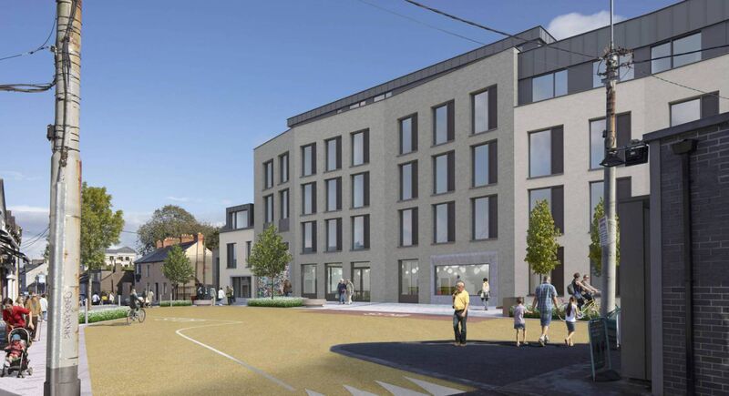 Artist impression of Bandon Road purpose-built student accommodation overlooking The Lough.