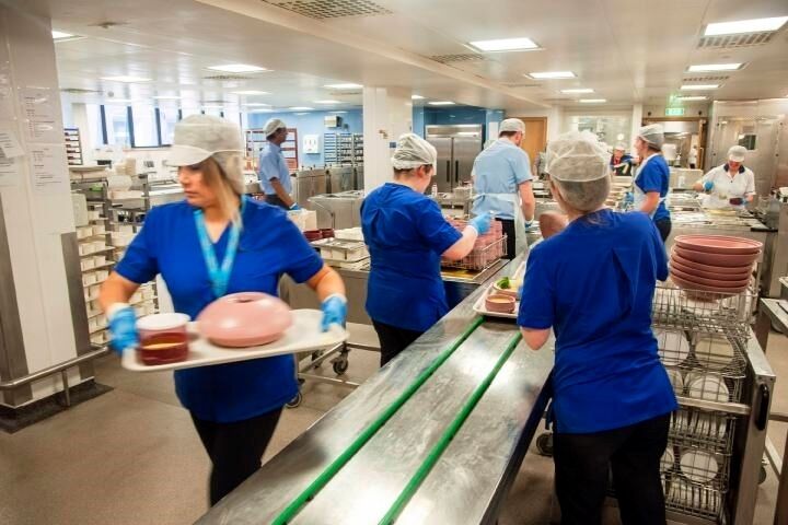 atering staff at CUH busy preparing meals.   Picture: Darragh McSweeney/Provision