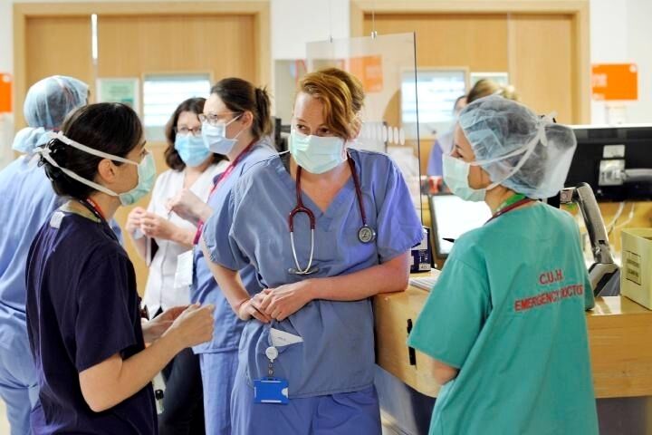 Emergency department staff at Cork University Hospital.  Picture: Darragh McSweeney/Provision