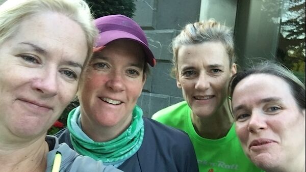 Carol, Sinead, Mairin and Deirdre (nee McNally) who are running 400 miles in four weeks in three counties to support their aunt.
