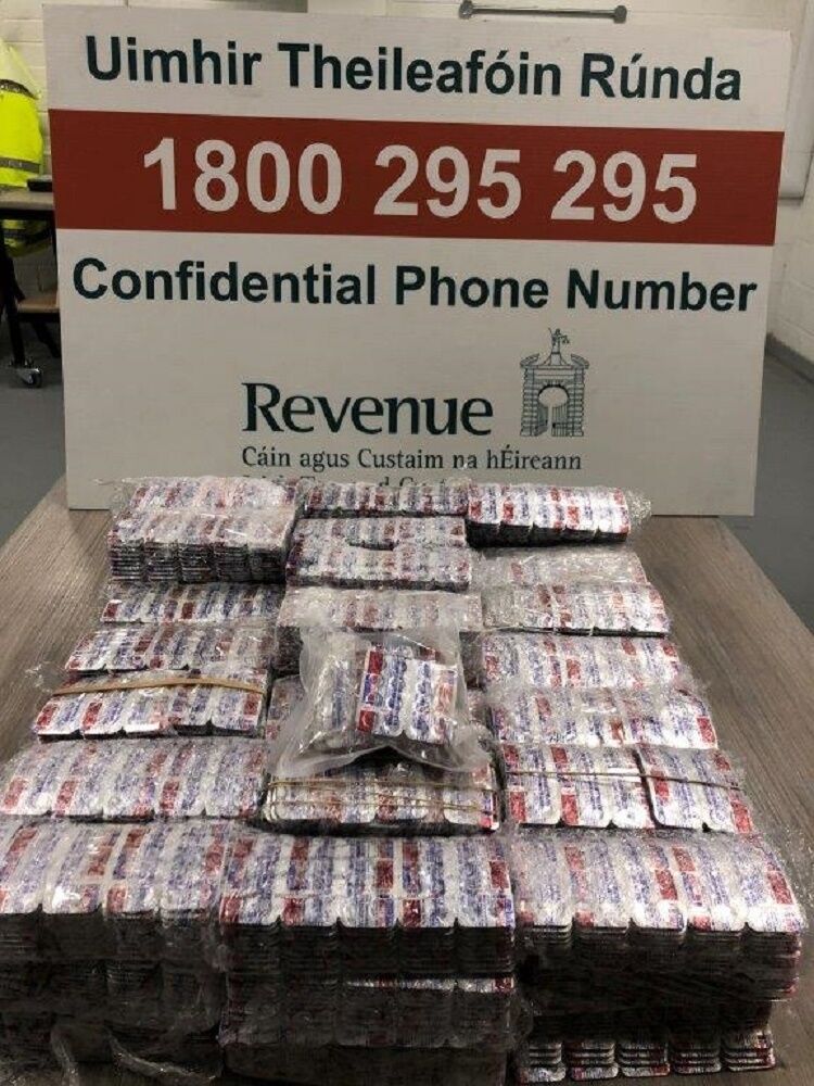 The illegal medicine seized by Revenue officers yesterday. Pic: Revenue