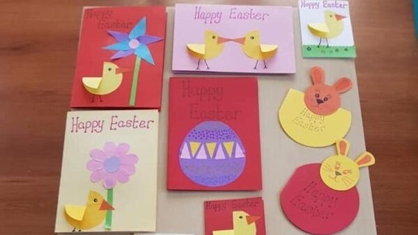 Some of the cards sent by the children to self-isolating elderly people.