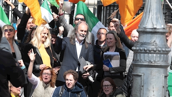 Gardaí prevent Gemma O'Doherty and John Waters supporters from accessing High Court