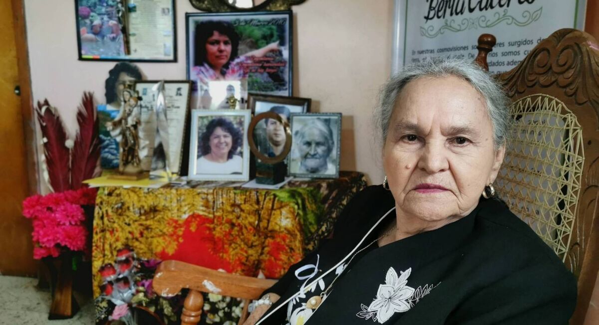 Austra Bertha Flores Lopez at the shrine to her late daughter: ‘The absence of Berta for me, there isn’t words.’