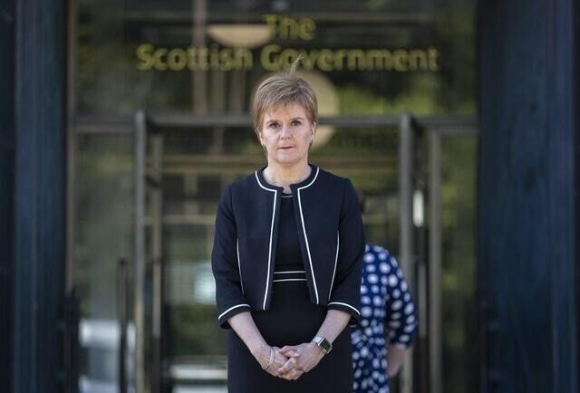 First Minister Nicola Sturgeon takes part in a minute’s silence for key workers (Jane Barlow/PA) First Minister Nicola Sturgeon takes part in a minute’s silence for key workers (Jane Barlow/PA)