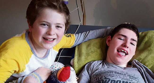 Brendan Bjorn, right, with younger brother Declan.