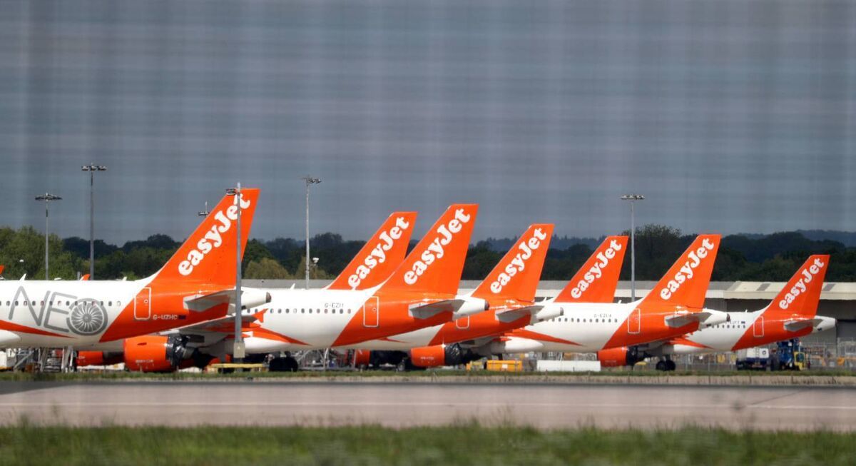 EasyJet planes grounded due to the coronavirus outbreak are parked at Gatwick Airport. Picture: Gareth Fuller/PA Wire