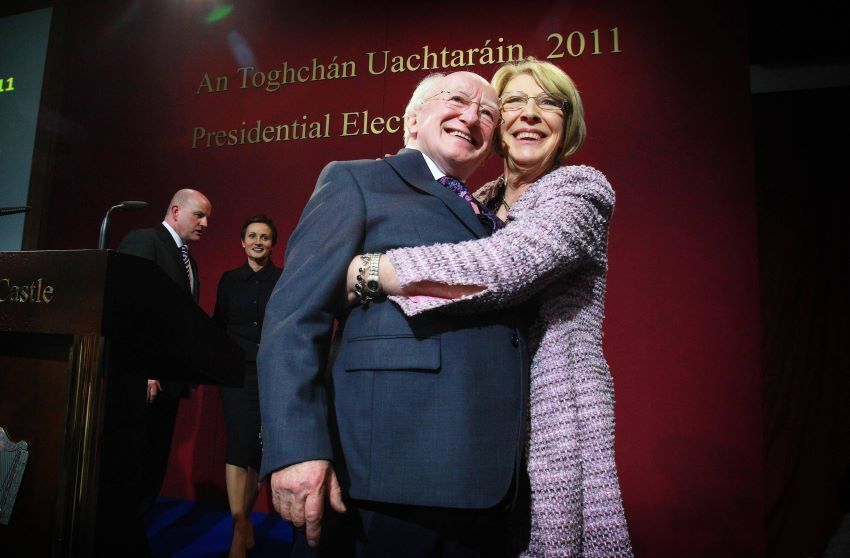 President, Michael D Higgins and his wife Sabina