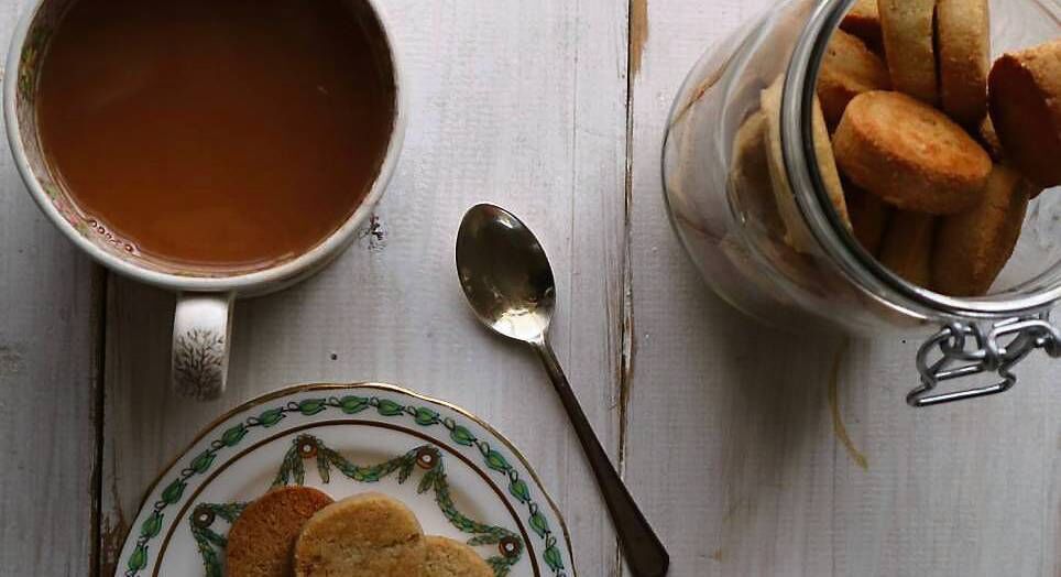 Almond biscuits paired with a cuppa Almond biscuits paired with a cuppa