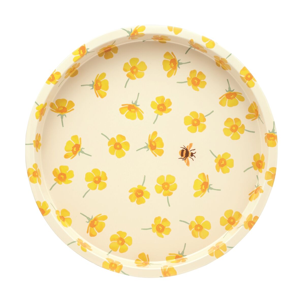 Emma Bridgewater Buttercup deepwell tray is a great for serving tea, eating food on your lap or serving drinks in the garden.
