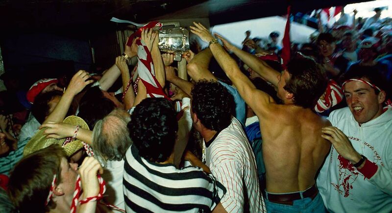 REBEL REWARD: The Cork faithful gather around the Liam MacCarthy Cup under the Hogan Stand after the victory over Galway in the 1990 All-Ireland SHC final. Picture: Ray McManus/Sportsfile REBEL REWARD: The Cork faithful gather around the Liam MacCarthy Cup under the Hogan Stand after the victory over Galway in the 1990 All-Ireland SHC final. Picture: Ray McManus/Sportsfile