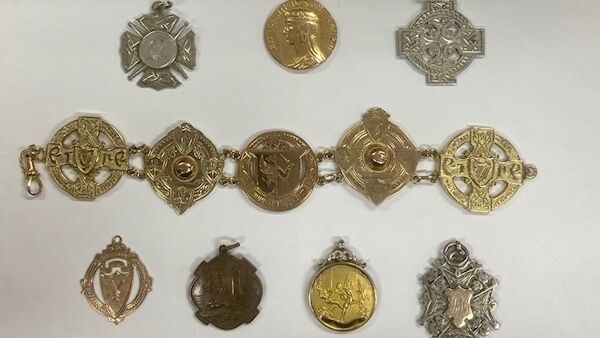 Leonard McGrath's medals and memorabilia going under the hammer. Picture: Sarah Slater.