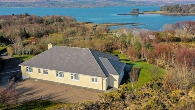 Aerial view of holiday house at Seamair,  Ferous East, Kenmare