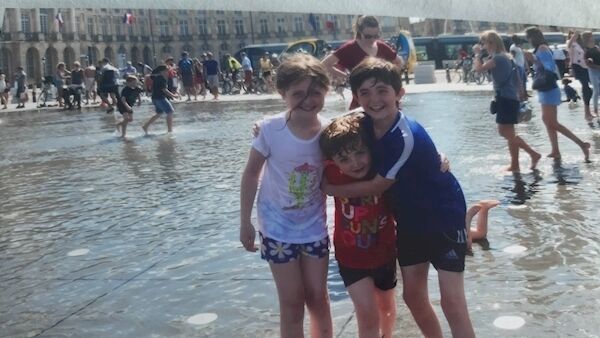 The Shanahan kids having some fun