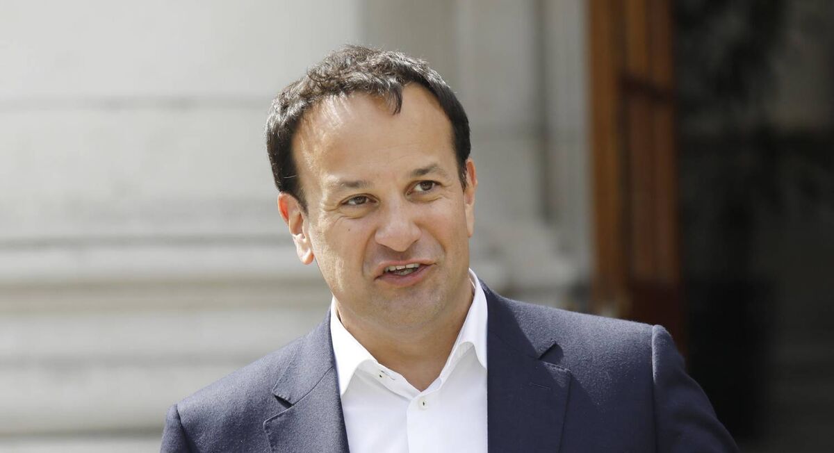 Leo Varadkar outside Government Buildings as he briefed media on topics including Brexit and the response to coronavirus following today’s Cabinet meeting. Photograph: Leon Farrell / Photocall Ireland