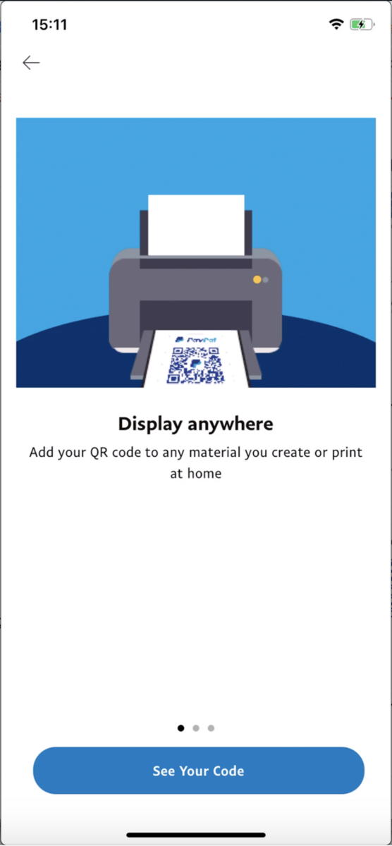 PayPal&rsquo;s new QR Code feature in its payment app (PayPal)
