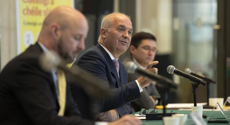 Dr Tony Holohan, Chief Medical Officer, Department of Health, Dr Alan Smith, Deputy Chief Medical Officer, Department of Health, Professor Philip Nolan, Chair of NPHET Irish Epidemiological Modelling Advisory Group at a Covid-19 update press conference at the Department of Health. Picture: Colin Keegan, Collins Dublin Dr Tony Holohan, Chief Medical Officer, Department of Health, Dr Alan Smith, Deputy Chief Medical Officer, Department of Health, Professor Philip Nolan, Chair of NPHET Irish Epidemiological Modelling Advisory Group at a Covid-19 update press conference at the Department of Health. Picture: Colin Keegan, Collins Dublin