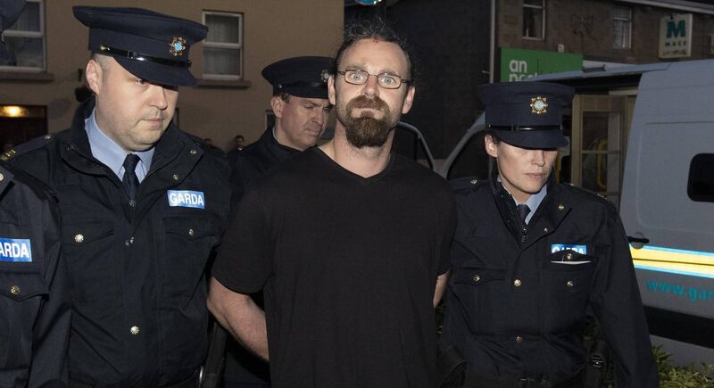Stephen Silver at Castlerea District Court last Friday night where he was charged with the murder of Det. Garda Colm Horkan. Picture: Colin Keegan