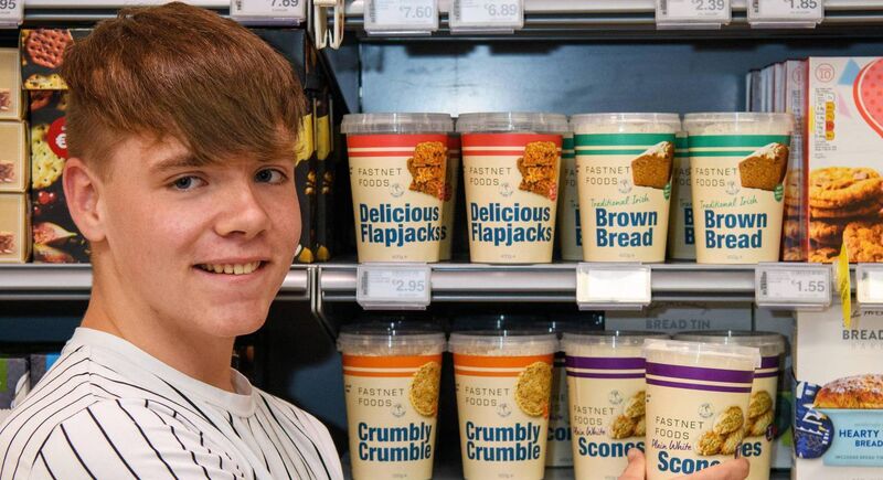 Fastnet Foods founder, Tim O'Driscoll of Skibbereen, pictured with his baking mix products which are available in Supervalu stores and online. Photograph: Phil Pound