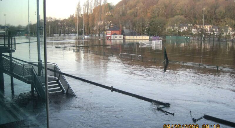 The flooded Mardyke arena. Picture: Dan Linehan