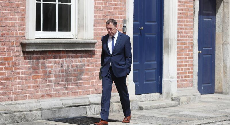 Agriculture Minister Barry Cowen, seen here arriving for the Cabinet meeting at Dublin Castle, is still facing questions over his driving record.