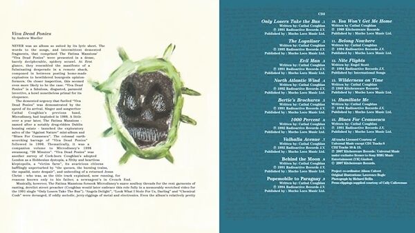 Album artwork and liner notes on CD2 of Viva Dead Ponies