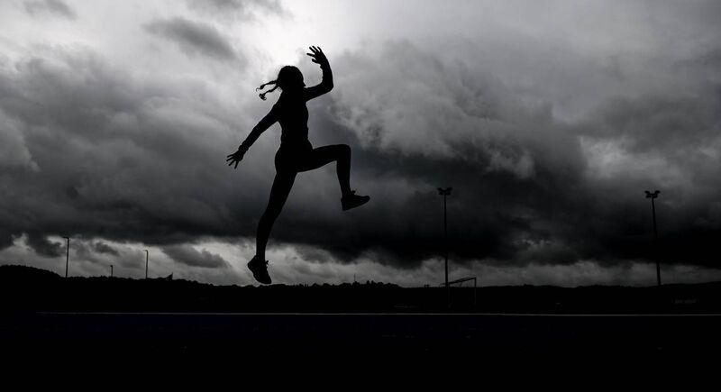 INTO THE LIGHT: Hurdler Riona Doherty of Finn Valley Athletic Club warms up during a training session at the Finn Valley Centre in Stranorlar, Donegal. Picture: Stephen McCarthy/Sportsfile INTO THE LIGHT: Hurdler Riona Doherty of Finn Valley Athletic Club warms up during a training session at the Finn Valley Centre in Stranorlar, Donegal. Picture: Stephen McCarthy/Sportsfile