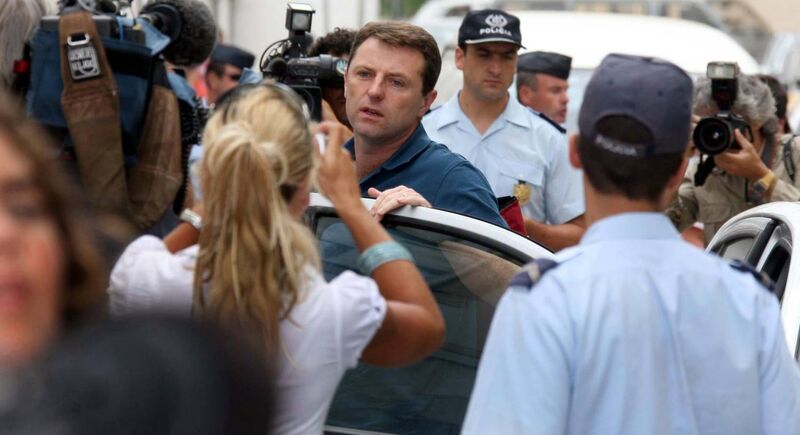 Gerry McCann arriving at the police station in Portimao, Portugal, for a formal interview in the investigation of the disappearance of his daughter Madeleine. A German prisoner has been identified as a suspect in the disappearance of Madeleine, detectives have revealed. The Metropolitan Police have not named the man, 43, who is described as white with short blond hair, possibly fair, and about 6ft tall with a slim build. (Steve Parsons/PA Wire)