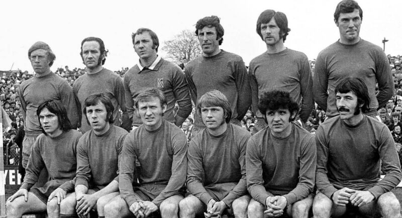 The Waterford team who won the League of Ireland title in 1972. Back (from left): Peter Bryan, Vinny Maguire, Peter Thomas, Paul Morrissey, Tony Cottee, Jackie Morley. Front (from left): Carl Humphreys, Dave Kirby, Alfie Hale, Johnny Matthews, John O’Neill, Jimmy McGeough.Front row left to right - Carl Humphreys, Dave Kirby, Alfie Hale, Johnny Matthews, John O'Neill, Jimmy McGeough. The Waterford team who won the League of Ireland title in 1972. Back (from left): Peter Bryan, Vinny Maguire, Peter Thomas, Paul Morrissey, Tony Cottee, Jackie Morley. Front (from left): Carl Humphreys, Dave Kirby, Alfie Hale, Johnny Matthews, John O’Neill, Jimmy McGeough.Front row left to right - Carl Humphreys, Dave Kirby, Alfie Hale, Johnny Matthews, John O'Neill, Jimmy McGeough.
