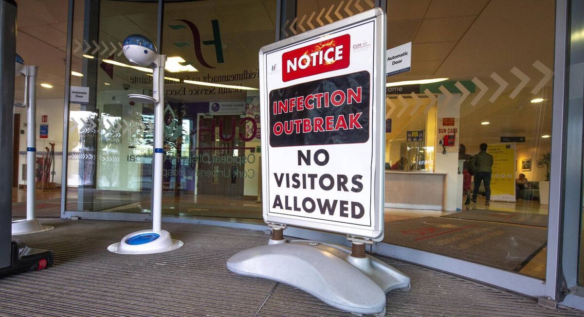 Signs at the entrance to Cork University Hospital. Picture: Michael Mac Sweeney/Provision
