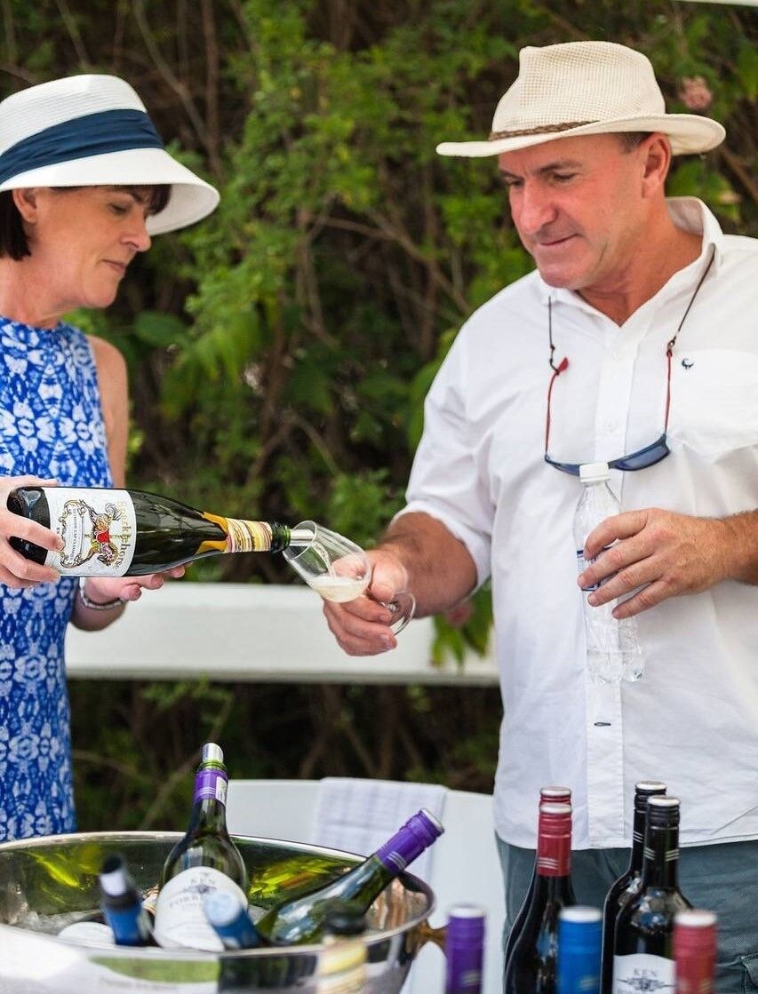 TASTE OF SUCCESS: Former Irish international Dave Curtis sampling a glass of wine at an event on his property