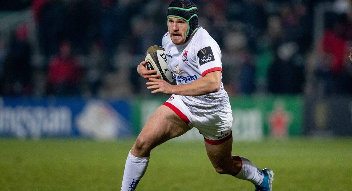Ulster's Angus Curtis in action at Kingspan Stadium. Photo: INPHO/Morgan Treacy