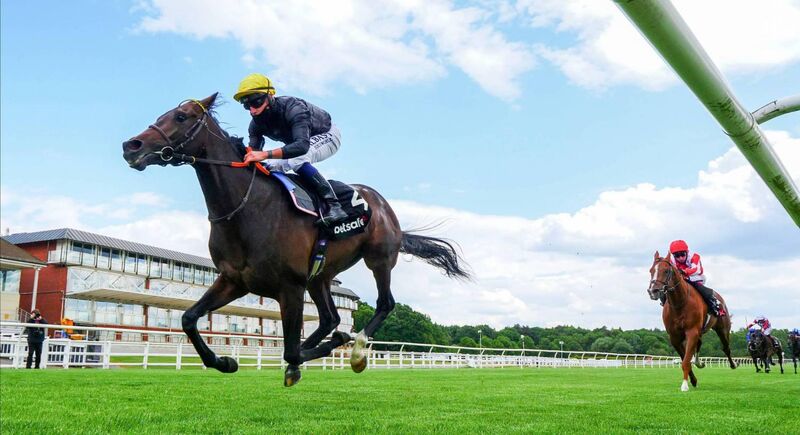 PUSHED ASIDE: Tom Marquand steers English King to victory in the Derby Trial Stakes at Lingfield. However, he won’t be on board the Derby favourite at Epsom on Saturday. Picture: Mark Cranham