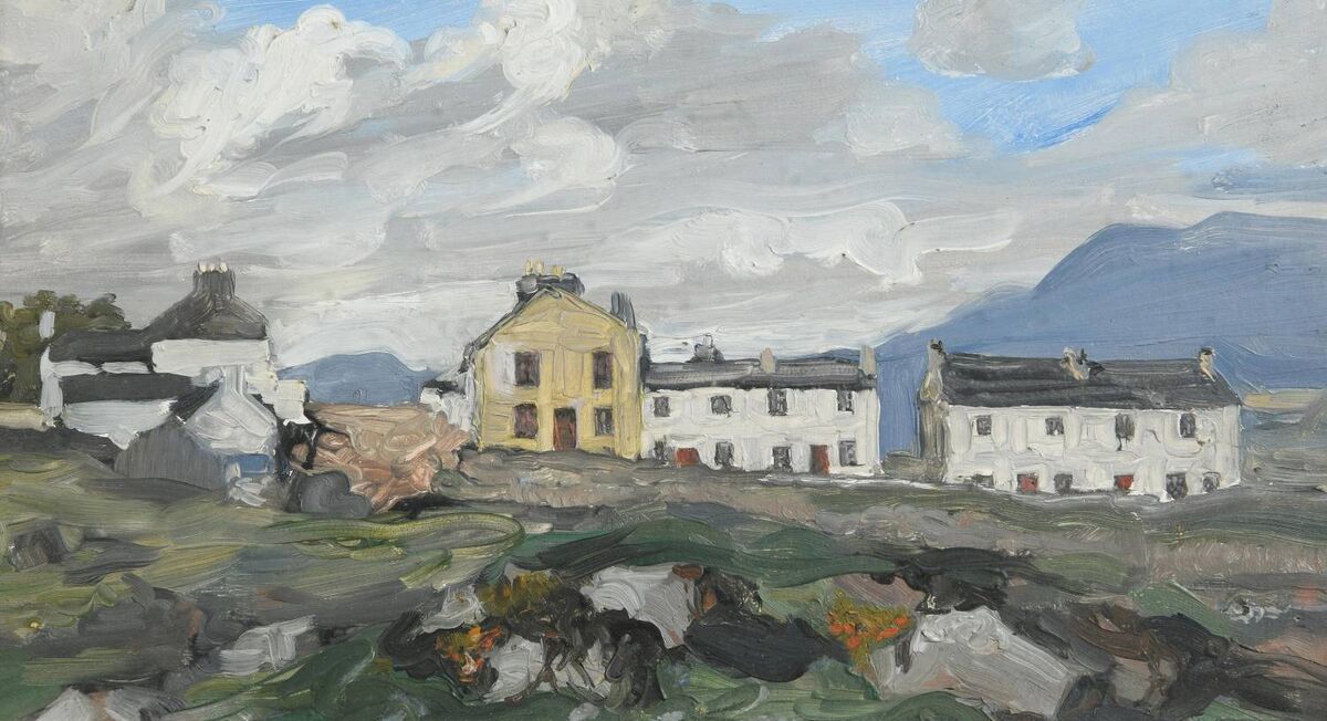 A 1916 view of Roundstone by Jack B. Yeats, once in the collection of Oliver St John Gogarty, is at Morgan O'Driscoll's online sale of Irish art which runs to June 8.
