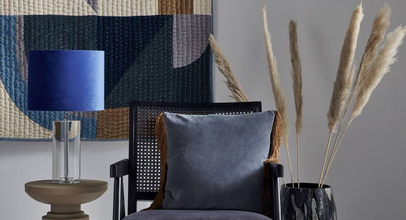 This chic black cane and velvet seated chair is from Interiosity (€495).