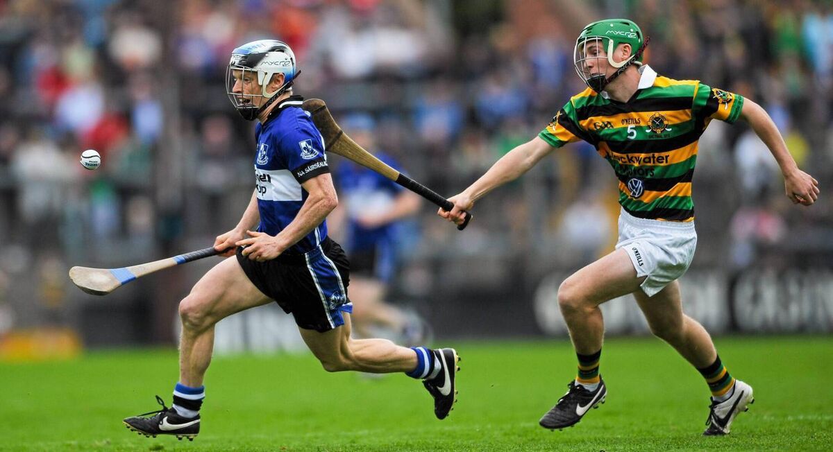 Eoin O’Sullivan, Sarsfields, in action against David Dooling, Glen Rovers. Illness has not diminished O’Sullivan’s commitment to hurling: “A game is still the biggest thing in the world to me,” he says. Picture: Eoin Noonan/SPORTSFILE