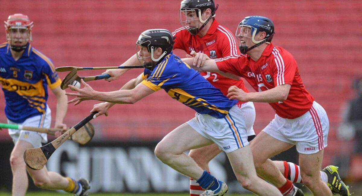 Eoin O'Sullivan (right) in action for Cork's U21s against Tipperary in 2012. Picture: Diarmuid Greene / SPORTSFILE