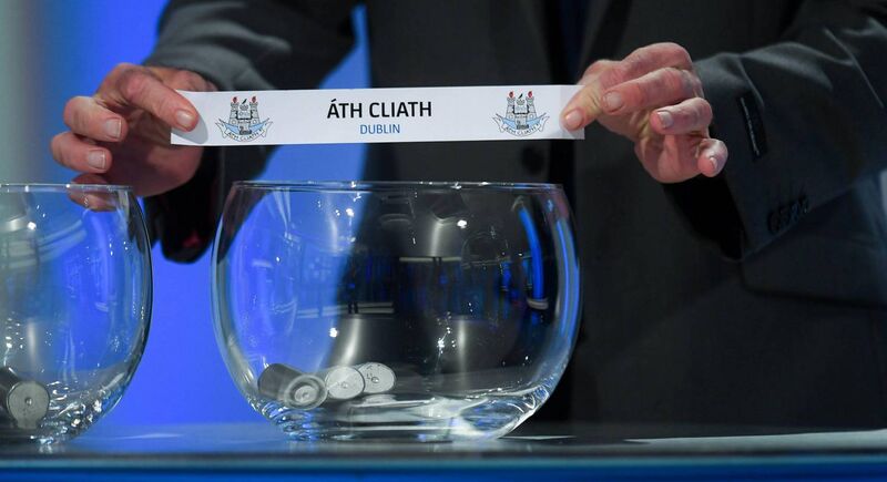 Offaly football manager John Maughan draws out the name of Dublin during The GAA Championship Draw 2019 at RTÉ Studios in Donnybrook, Dublin. Picture: Piaras Ó Mídheach/Sportsfile Offaly football manager John Maughan draws out the name of Dublin during The GAA Championship Draw 2019 at RTÉ Studios in Donnybrook, Dublin. Picture: Piaras Ó Mídheach/Sportsfile