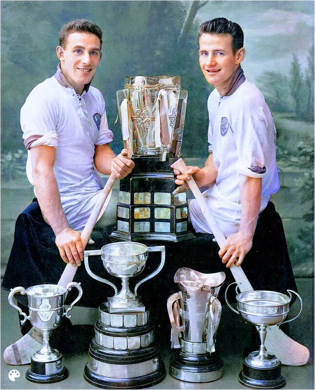 Larry Guinan and Frankie Walsh, 1959 All-Ireland Senior Hurling Championship winners with Waterford. Larry Guinan and Frankie Walsh, 1959 All-Ireland Senior Hurling Championship winners with Waterford.