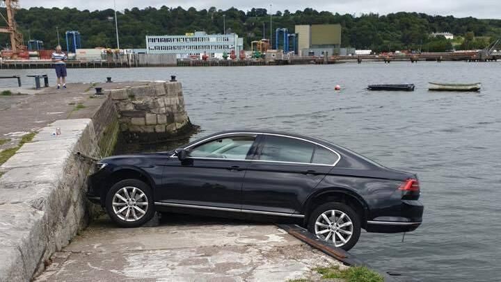 One passenger had to be helped from the vehicle by Cork City Fire Brigade. Picture: Cork City Fire Service Twitter.
