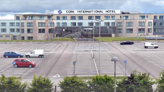 The near-empty long term car park in front of the Cork International hotel at Cork Airport pictured earlier this month. Picture: Eddie O'Hare
