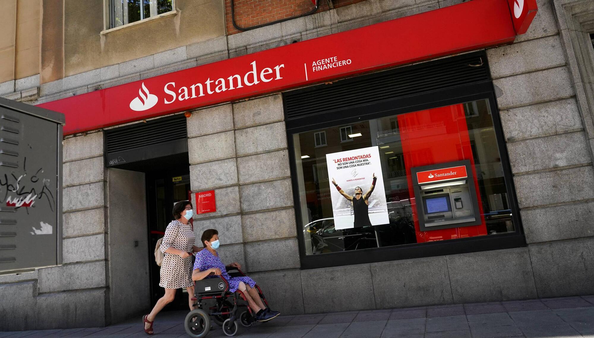 Despite record loss, Santander group say they were ahead of their cost savings plan. Picture: Juan Medina Reuters
