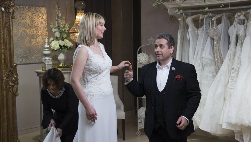 Kayleigh De Jong on ‘Say Yes To The Dress’ with wedding planner ‘Franc’. Kayleigh De Jong on ‘Say Yes To The Dress’ with wedding planner ‘Franc’.