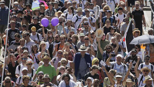 Virus Outbreak Germany Protest
