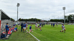 <p>FINAL PREPARATIONS: Erin’s Own players warm-up ahead of their Cork SHC clash with Blackrock at Páirc Uí Rinn on Saturday. Club players have rarely had it better and what seems most important to them is the absolute certainty provided by the revised fixtures lists. Picture: Brendan Moran/Sportsfile</p>