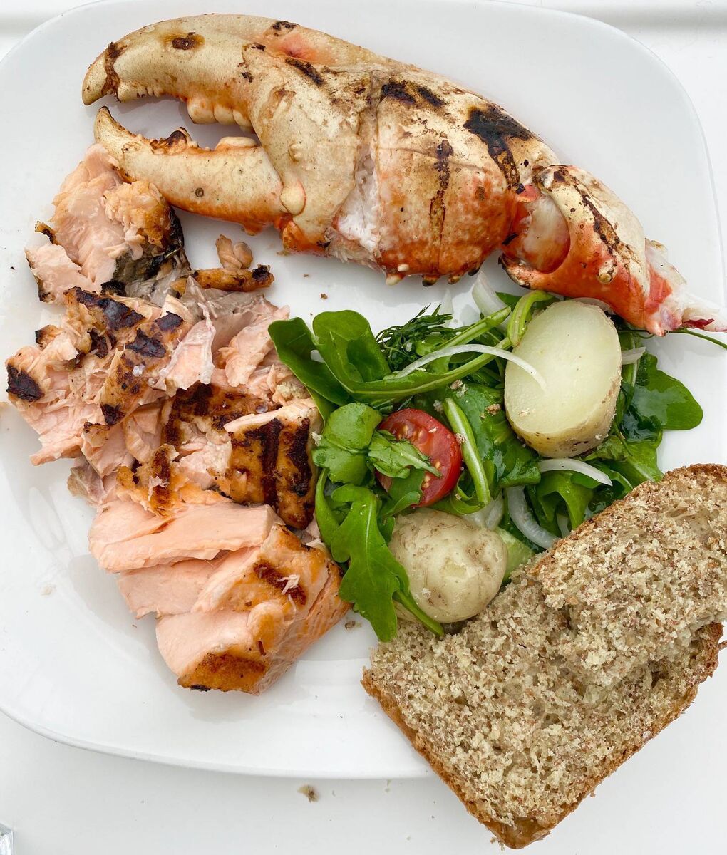 Salmon & lobster salad