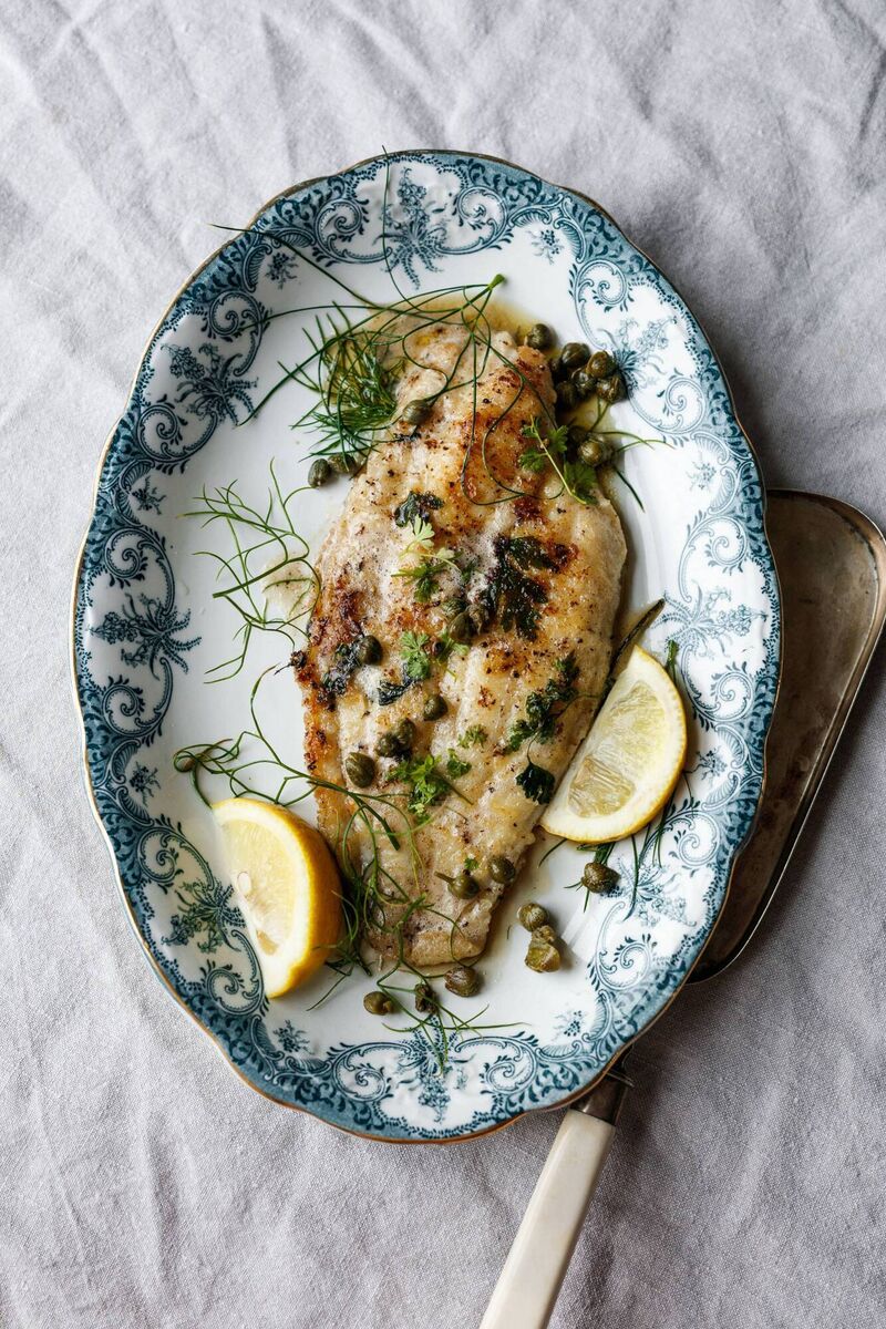 Lemon Sole with Herbs and Capers. Picture: Bríd O'Donovan.