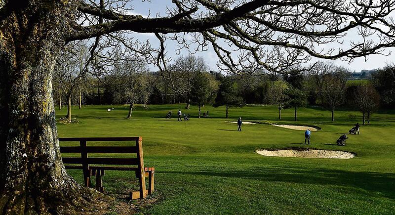 Members of Craddockstown Golf Club in Co Kildare enjoy a round of golf last weekend while adhering to social distancing guidelines. Picture: Brendan Moran/Sportsfile